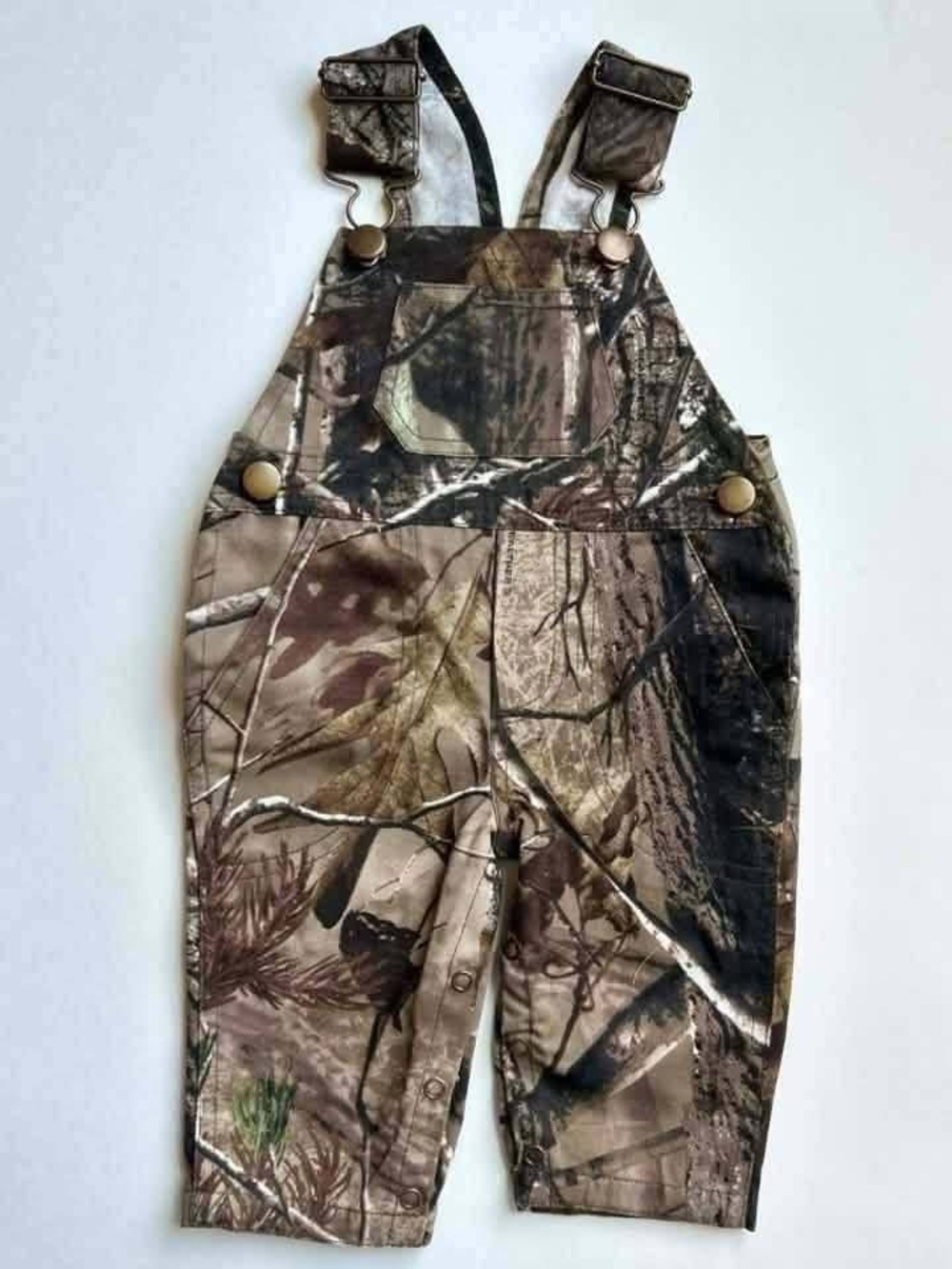 Bass Pro Shops Camouflage Kids Overalls - Brown Green